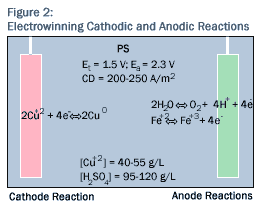 Electrowinning Cathodic and Anodic Reactions
